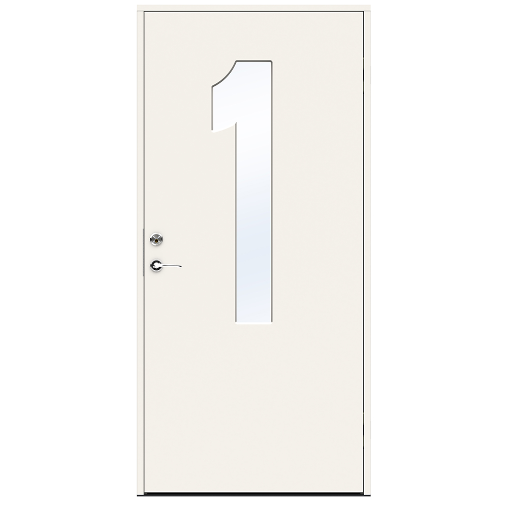 Ytterdörr Swedoor Identity Klarglas 100x210Vänster NCS-S-0500-N
