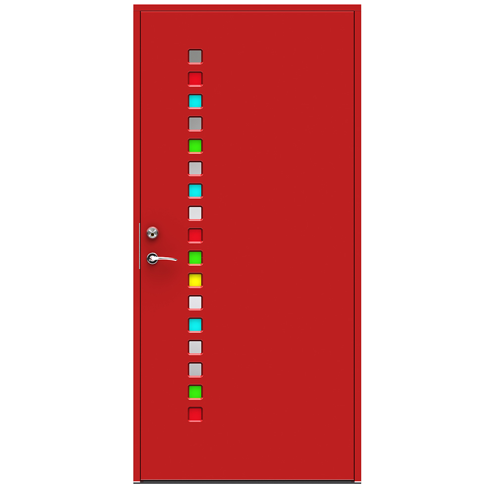 Ytterdörr Swedoor Prisma Färgat Glas