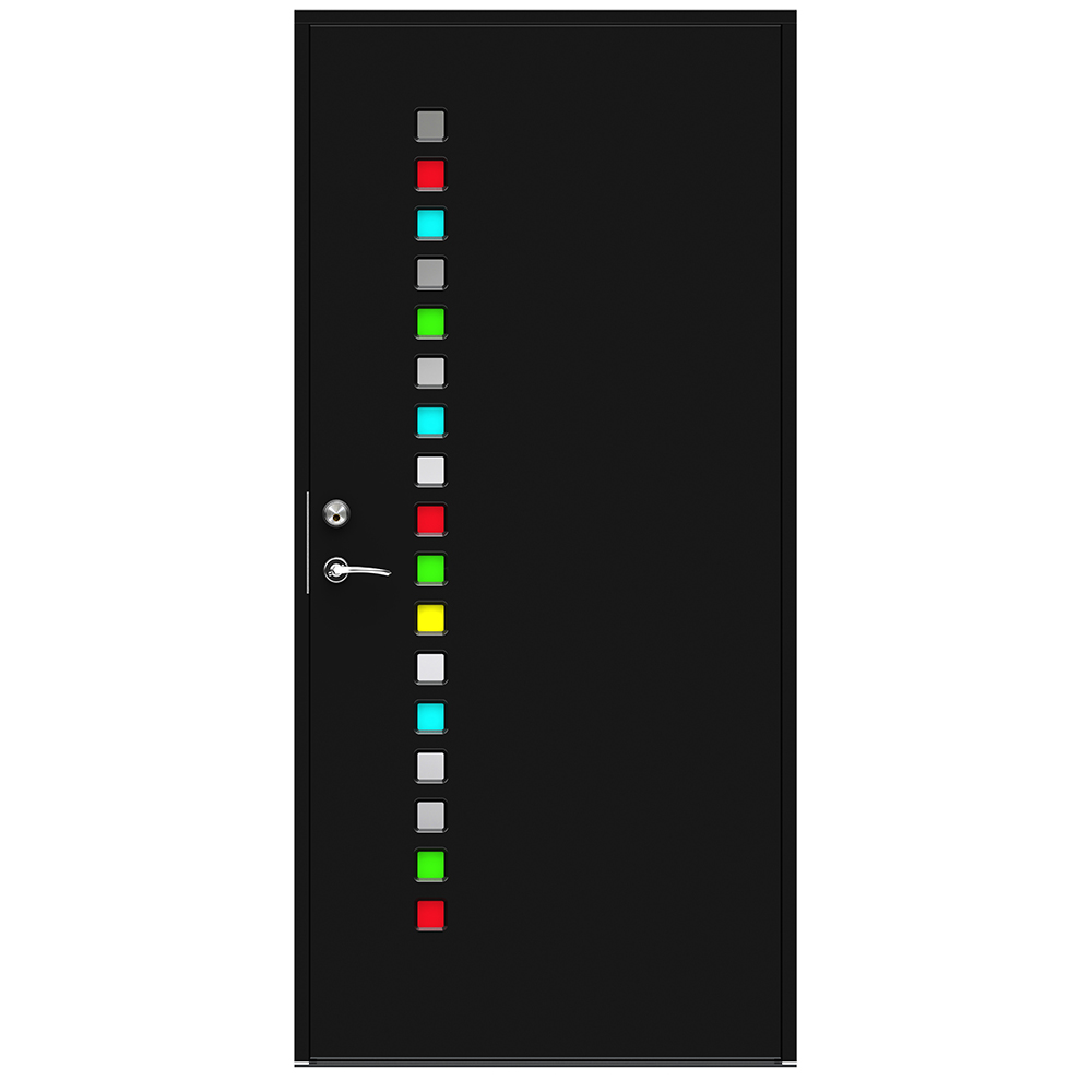 Ytterdörr Swedoor Prisma Färgat Glas