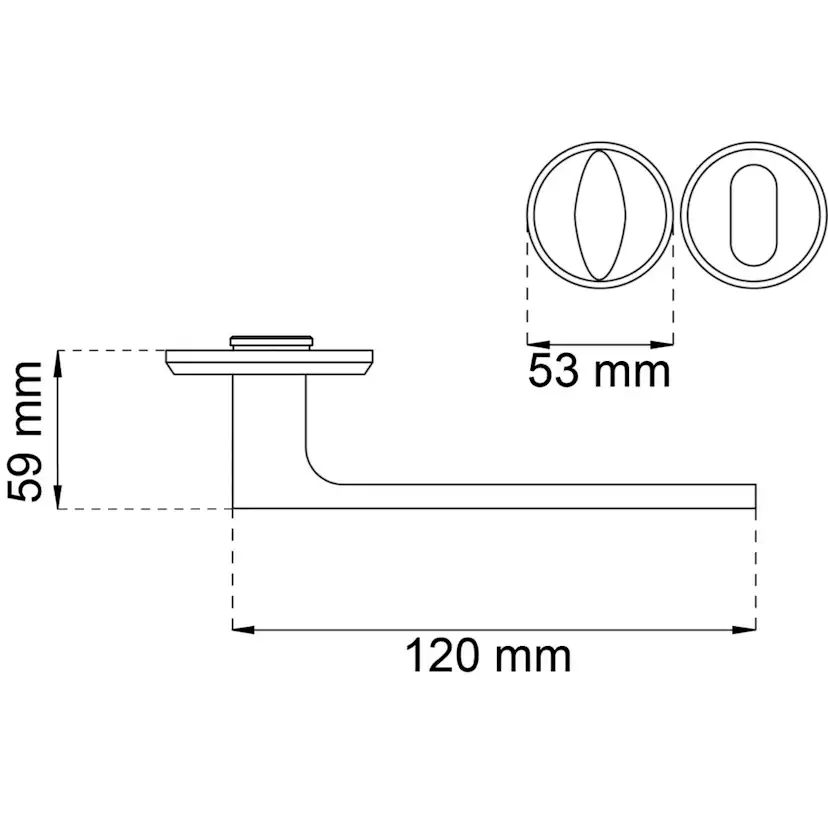 Ytterdörrhandtag Habo A2560 Krom